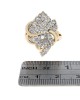 Diamond Marquise Shaped Cluster Ring in White and Yellow Gold